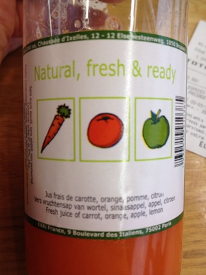 Natural, fresh & ready front packaging