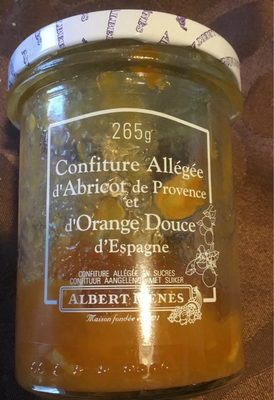 Confiture allegee d'abricot et d'orange