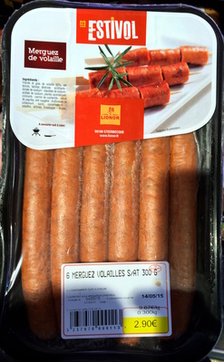 Merguez de volaille front packaging