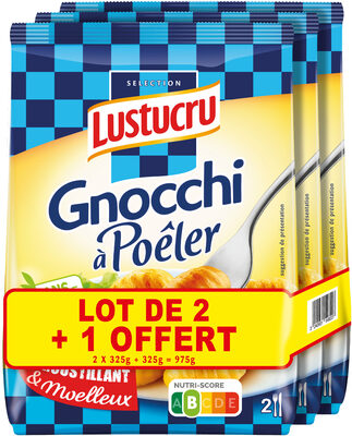 Lustucru lot 2 gnocchi a poêler 325g+1sachet offert