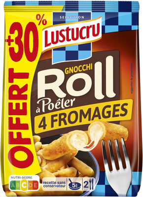 Lustucru gnocchi a poeler roll fromage 280g +30% offert x9