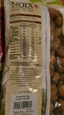 Noix de Grenoble Noix sèches front packaging
