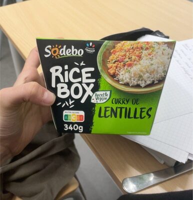 Rice Box Curry Lentilles
