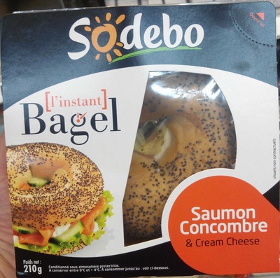 L'instant Bagel Saumon Concombre & Cream Cheese front packaging