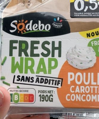 Fresh wrap - Fromage frais au  Poulet, carottes, concombre