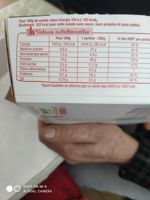 Salade poulet rôti bacon fromage