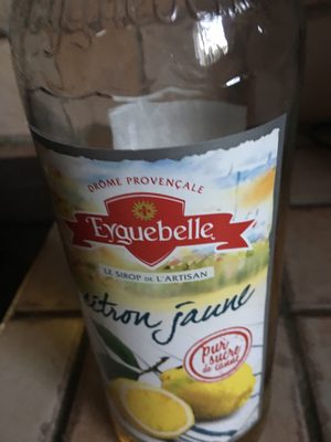 Sirop au sucre français citron jaune front packaging