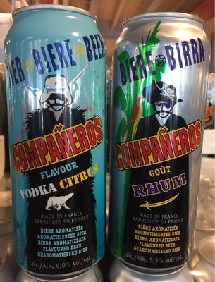 Bière au rhum ou à la vodka front packaging