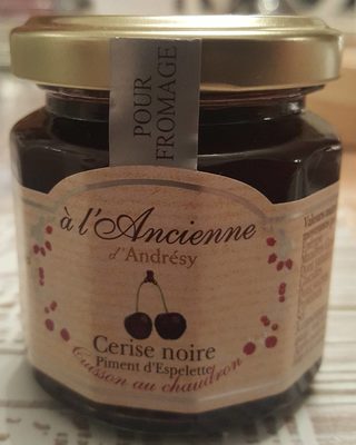 Preparation de Cerise noire au piment d'Espelette