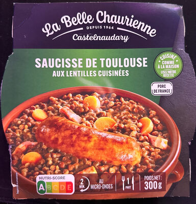 Saucisse de Toulouse aux Lentilles cuisinées