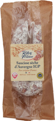 Saucisse sèche d'Auvergne IGP front packaging