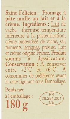 Saint - Félicien front packaging