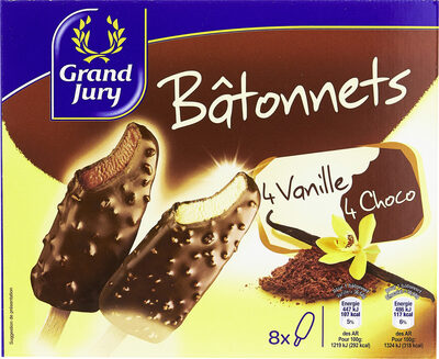 Bâtonnets vanille chocolat