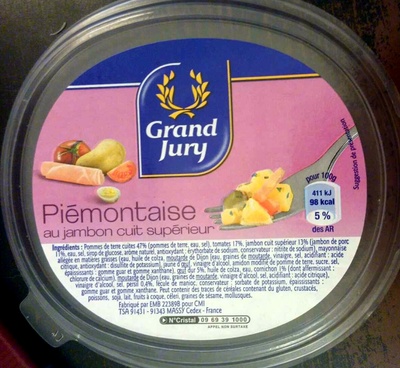 Salade piémontaise au jambon