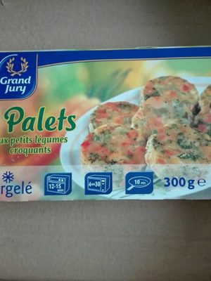 Palets aux petits légumes croquants front packaging