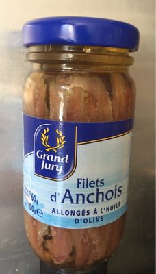 100G Pot Verre Anchois Huile Olive Grand Jury
