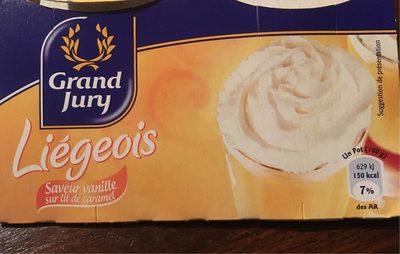 Liégeois saveur vanille sur lit de caramel