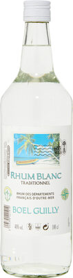 Rhum blanc traditionnel rhum des departements francais d'outre-mer boel guilly