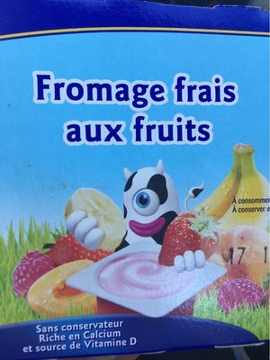Fromage frais aux fruits front packaging