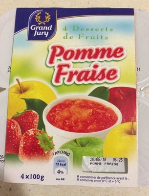 Desserts de fruits Pomme Fraise