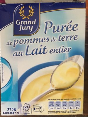 Purée de pommes de terre au lait entier