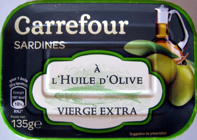 Sardines à l'huile d'olive vierge extra