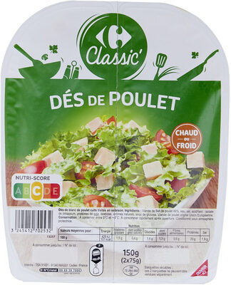 Dés de poulet