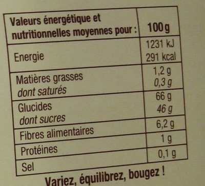 Esprit de Fête Petits Marrons glacés ENTIERS ET MORCEAUX nutrition facts table