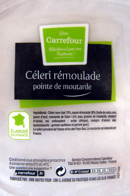 Céleri rémoulade, pointe de moutarde front packaging