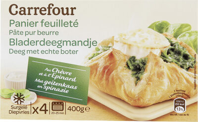 Paniers feuilletés Chèvre Épinards