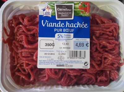 Viande hachée pur boeuf (5% MG)