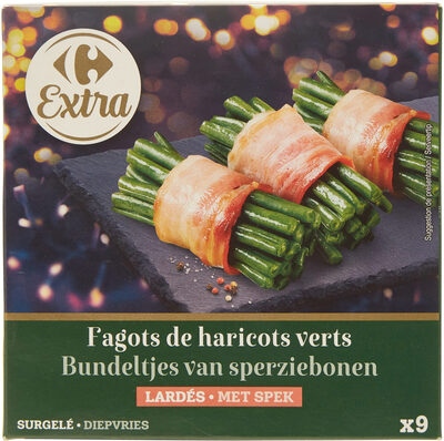 Fagots de haricots verts Lardés front packaging