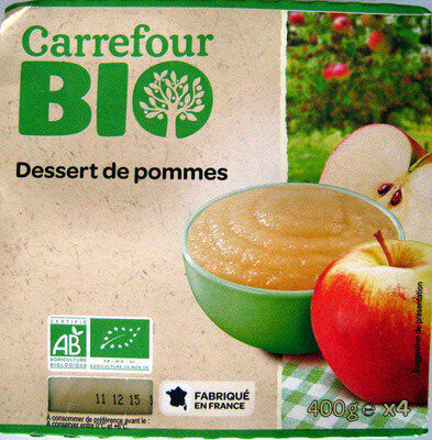 Dessert de pommes bio