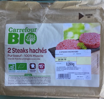 Steaks hachés pur boeuf (15% MG)