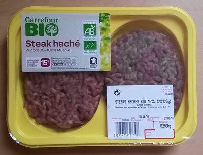 Steak haché pur bœuf 15% MG