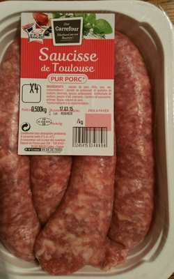 Saucisse de Toulouse, Pur Porc (x 4)