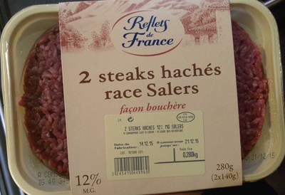 2 steaks hachés Race Salers front packaging