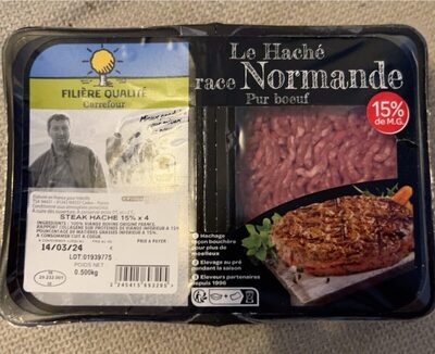 Steak haché front packaging