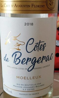 Côte de Bergerac moelleux - 2018 front packaging
