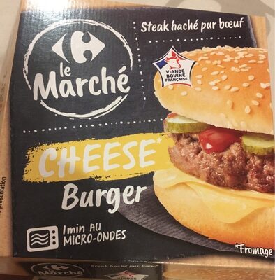 Cheese burger le marché front packaging