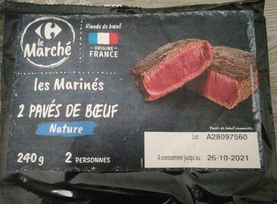 Pavés de bœuf nature Carrefour