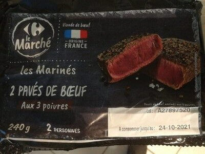 Les Marinés 2 pavés de bœuf aux 3 poivres