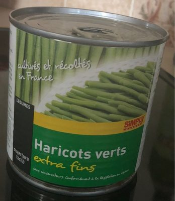 Haricots verts extra fins front packaging