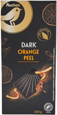 AUCHAN Noir écorces d'oranges front packaging