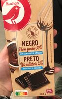 Auchan chocolat noir dessert faible en sucre 200g