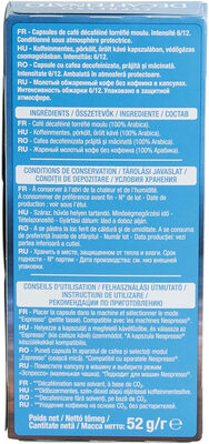 AUCHAN EXPRESSO DECAFFEINATORond et léger front packaging