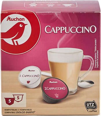 Auchan cafe capsules cappuccino dg x10 110g packc