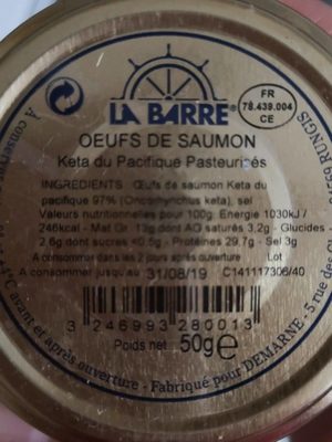 Œufs de saumon keta du pacifique