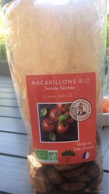 Macarillons bio front packaging