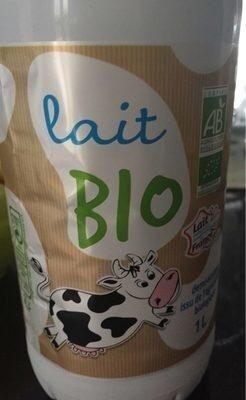 Lait demi-écrémé bio front packaging